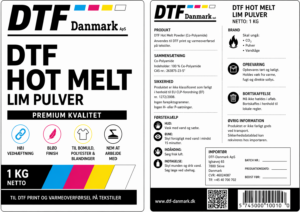 dtf transfer pulver / lim